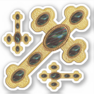 Adesivo Crosses Amigadas com 6 Faux Bloodstones - Contorno