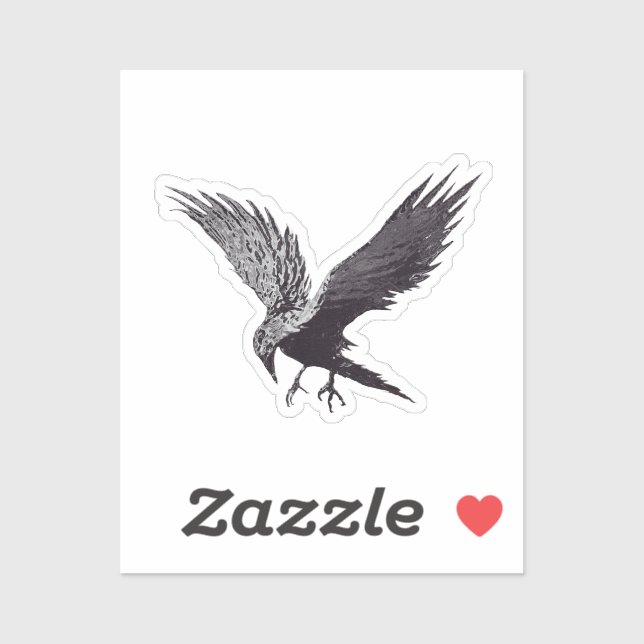 Adesivo Crow Abstrato Art (Folha)