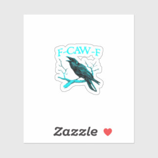 Adesivo Crow F-Caw-F Funny Bird Retro