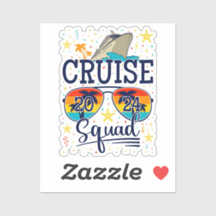 Adesivo Cruise Squad 2024 Cruising Vacation Vinil