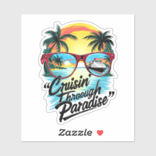 Adesivo Cruisin' Through Paradise: Vibes de Escape Tropica