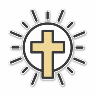 Adesivo Cruz Cristã Simples