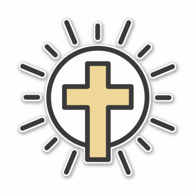 Adesivo Cruz Cristã Simples (Frente)
