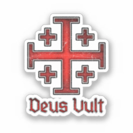 Adesivo Cruz de Cruzado Templário Cavaleiro de Jerusalém D