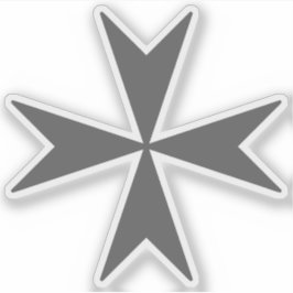 Adesivo Cruz De Malta (cinza)