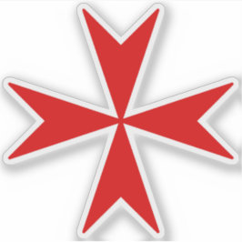 Adesivo Cruz de Malta (vermelho)