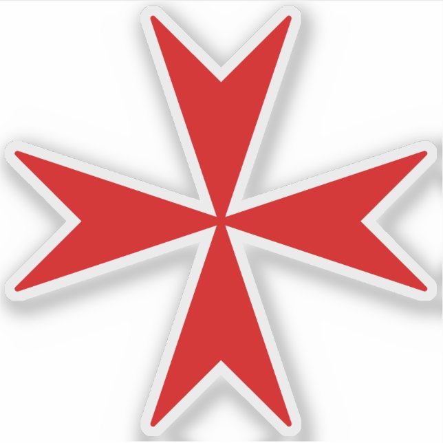 Adesivo Cruz de Malta (vermelho) (Frente)