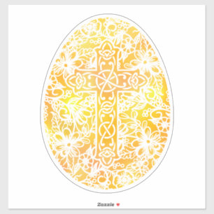 Adesivo Cruz de Ovo de Páscoa Religiosa