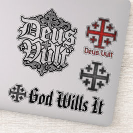 Adesivo Cruz Deus Vult dos Cavaleiros Templários de Jerusa
