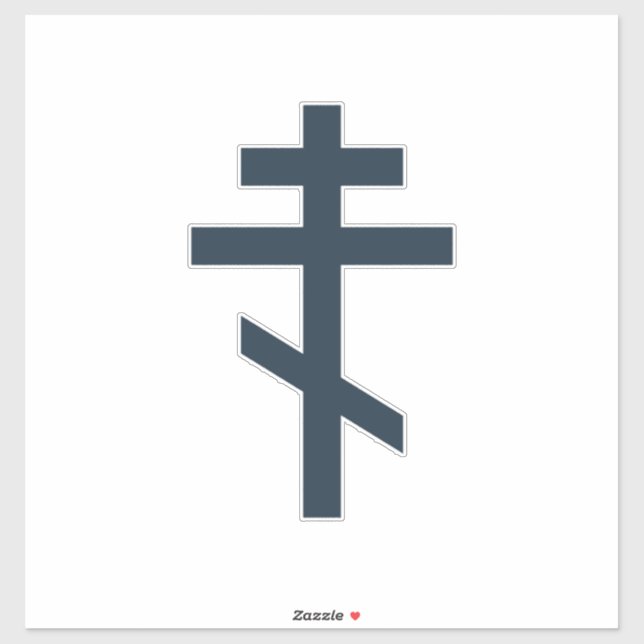 Adesivo Cruz ortodoxa russa (Folha)