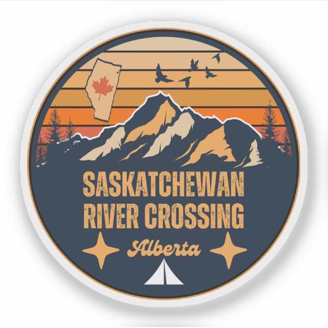 Adesivo Cruzamento do Rio Saskatchewan, Alberta (Frente)