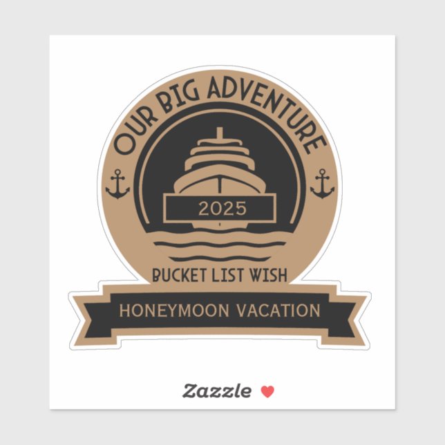 Adesivo Cruzeiro da Lua de Honeymoon (Folha)