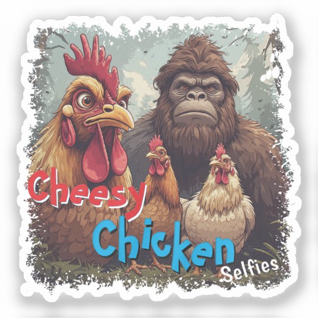 Adesivo “Cryptid Photo Op” Cheesy Chicken Vinyl (Frente)