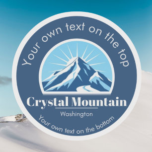 Adesivo Crystal Mountain Washington - estância de esqui