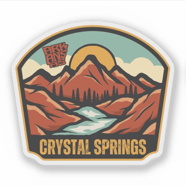 Adesivo Crystal Springs, Arkansas (Frente)