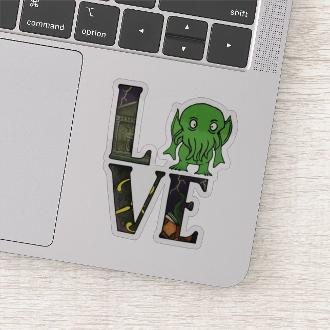 Adesivo Cthulhu LOVE Sticker (Detalhe)
