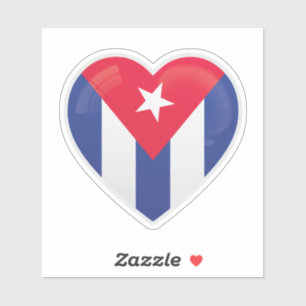 Adesivo Cuba Love Flag