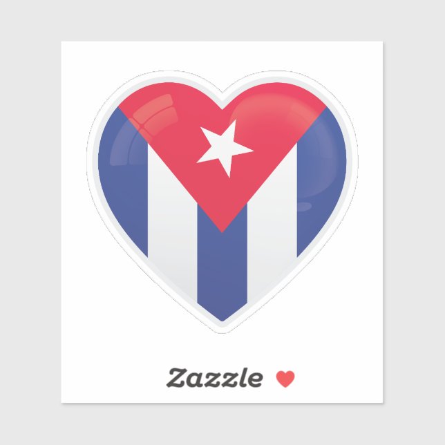 Adesivo Cuba Love Flag (Folha)