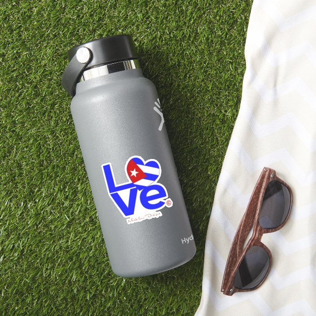 ADESIVO CUBA LOVE STICKER (HydroFlask Insitu)