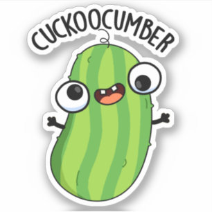 Adesivo Cuckoocumber Funny Veggie Cucumber Pun