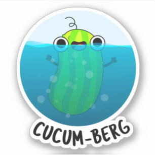 Adesivo Cucum-berg Engraçado Pepino Pun