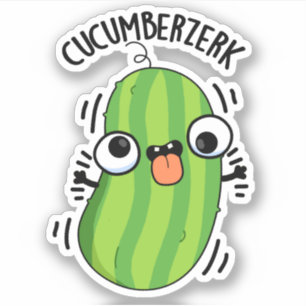 Adesivo Cucumberzerk Funny Berzerk Cucumber Pun