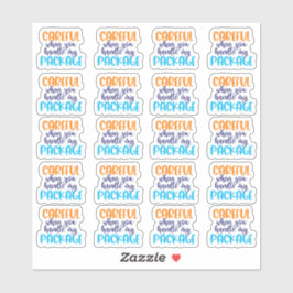 Adesivo Cuidado ao manusear o meu pacote - vinil Sticker