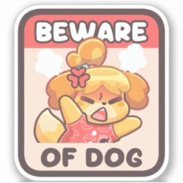 Adesivo Cuidado com o cão - Sticker