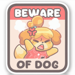 Adesivo Cuidado com o cão - Sticker