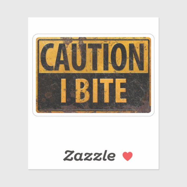 Adesivo CUIDADO - Sinal de aviso de perigo de metal enferr (Folha)