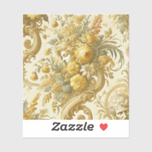 Adesivo Culpa do Travesseiro Dourado - Barroco Floral