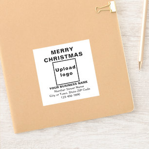 Adesivo Cumprimentos de Natal Empresariais em Vinil Branco