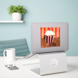Adesivo Cupcake com cobertura de baunilha