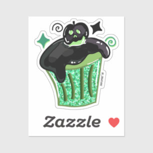 Adesivo Cupcake de Maçã Venenosa