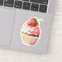 Cupcake de morango deserto doce