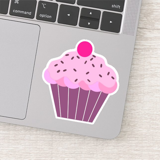 Adesivo Cupcake rosa e roxo (Detalhe)
