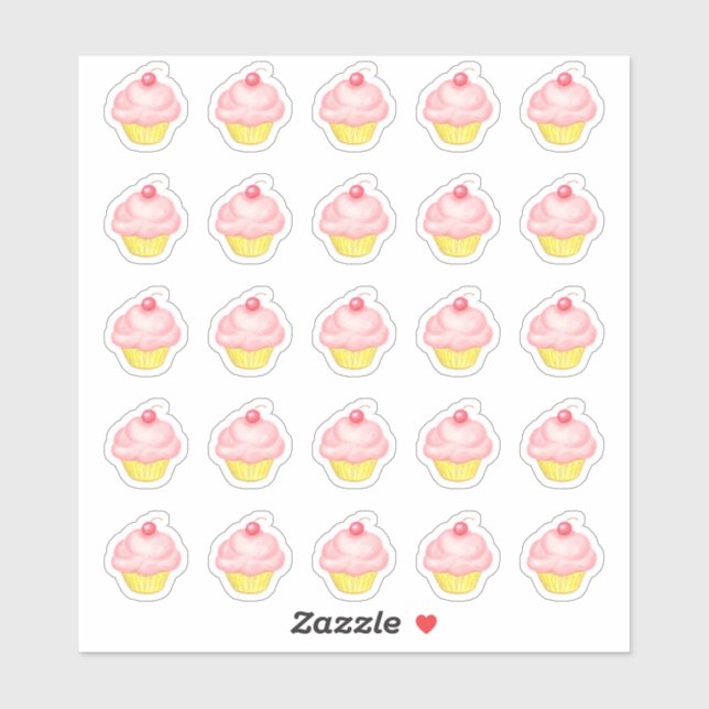 Adesivo Cupcake Stickers (Folha)