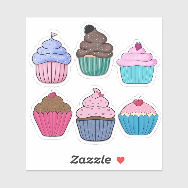 Adesivo Cupcakes bonito (Folha)