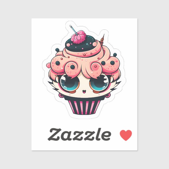 Adesivo Cupcakes Cyberpunk Sticker (Folha)