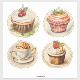 Adesivo Cupcakes e xícaras