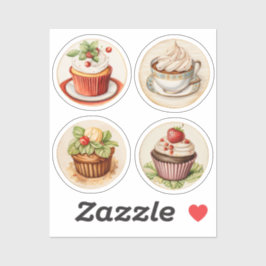 Adesivo Cupcakes e xícaras 11