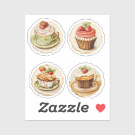 Adesivo Cupcakes e xícaras 2