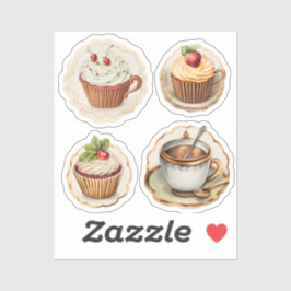 Adesivo Cupcakes e xícaras 4