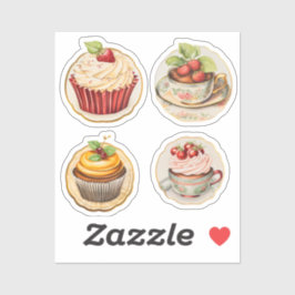 Adesivo Cupcakes e xícaras 6