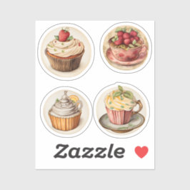 Adesivo Cupcakes e xícaras 7