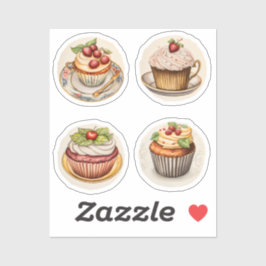 Adesivo Cupcakes e xícaras 8