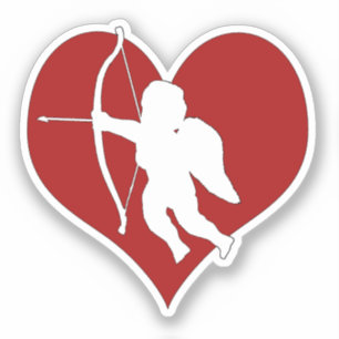 Adesivo Cupido Dentro de um Coração