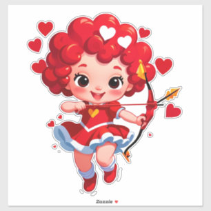 Adesivo Cupido Fofo Com Arco e Flecha