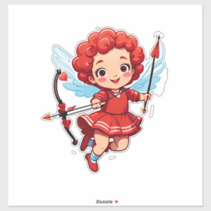 Adesivo Cupido Fofo Com Arco e Flecha
