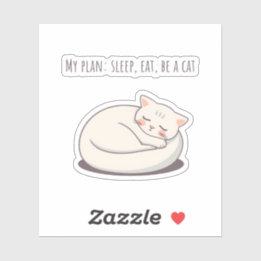 Adesivo Curled Up Cat